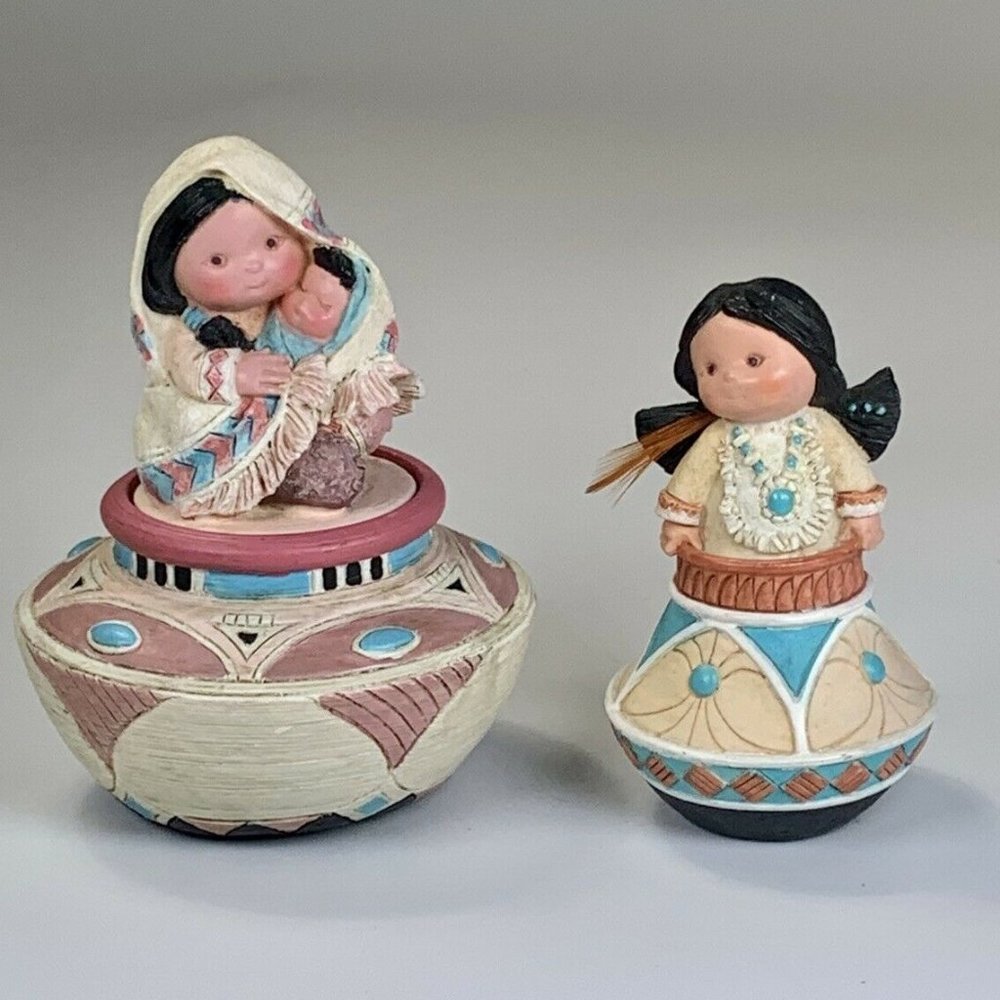 Enesco Friends of the Feather 1995 “Love” Trinket Box #171778 And Figurine